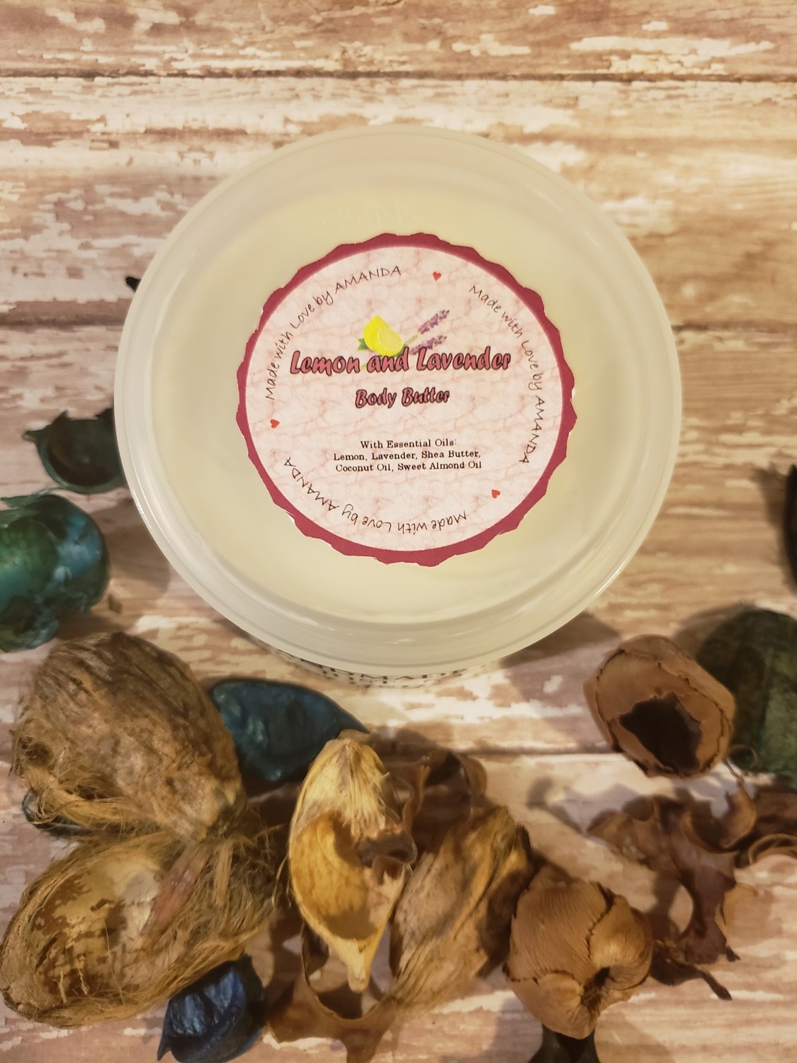 Lemon and Lavender Body Butter. 8oz