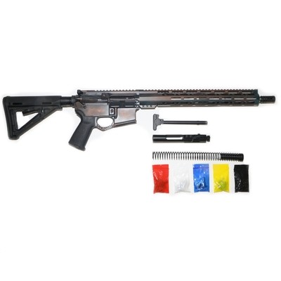 AR-15 Distressed Copper Battle Worn Rifle Kit 16″ Barrel 15″ M-LOK Rail Handguard with 80% Lower/ Black Magpul Moe Stock / Black Magpul Moe Grip / Enhanced Trigger Guard