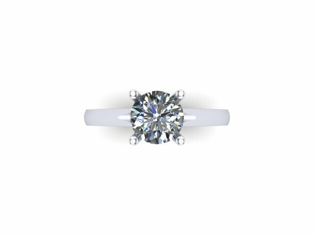 Cathedral Solitaire engagement ring