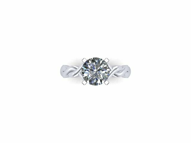 Gold Twist Engagement Ring