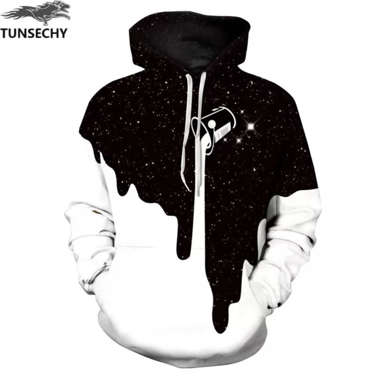 TUNSECHY Hot Fashion Men/Women 3D Sweatshirts Print Milk Space Galaxy Hoodies