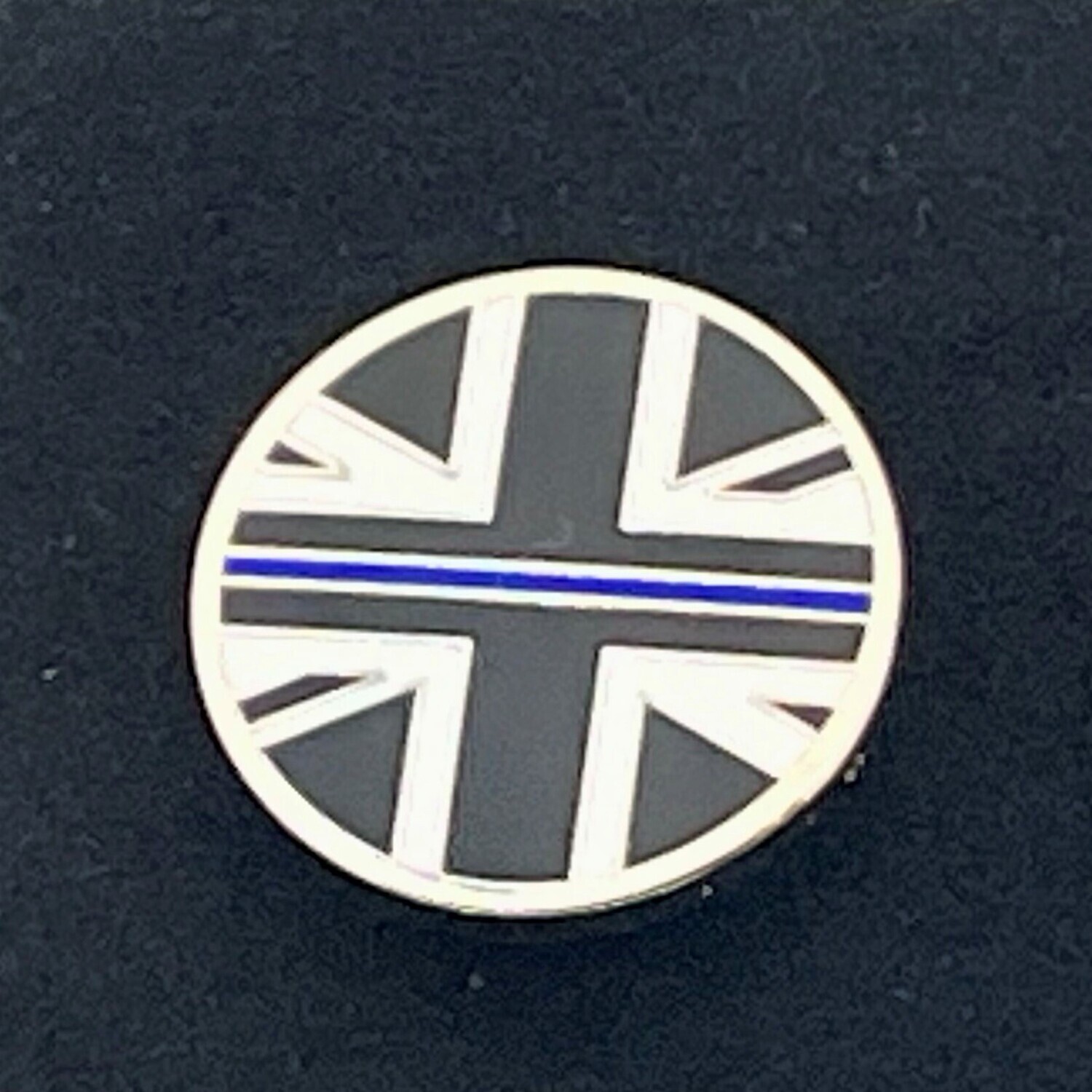 Thin Blue Line/Union Flag Circular Pin Thin Blue Line/Union Flag Circular Pin
