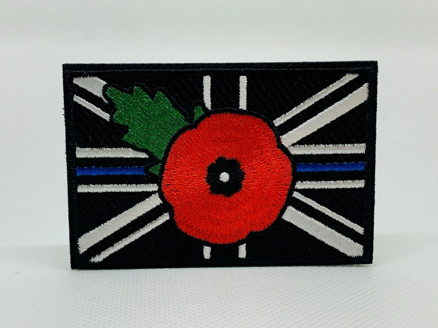 Thin Blue Line & Poppy Union Flag Patch