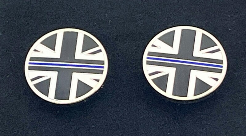 Thin Blue Line/Union Flag Cuff Links Thin Blue Line/Union Flag Cuff Links