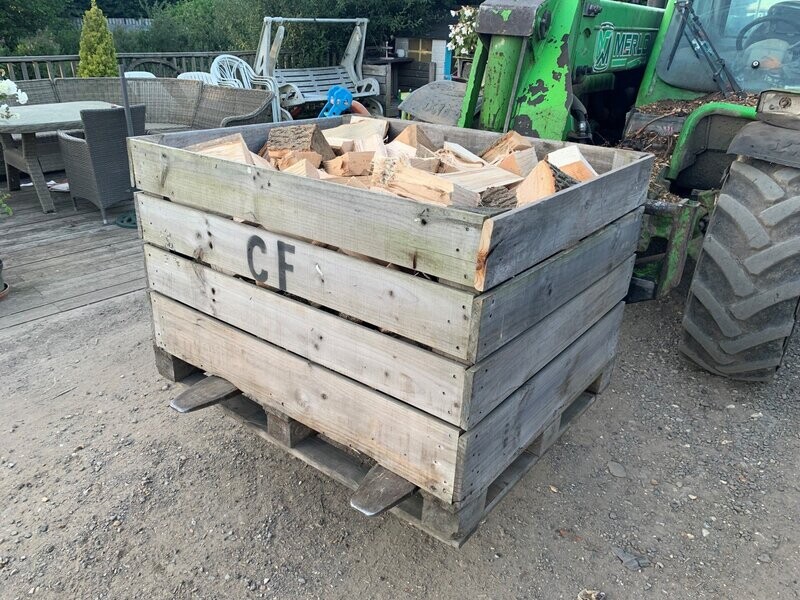 Kiln Dried stove logs In Reclaimed apple crates