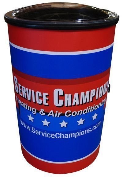 BEVERAGE COOLER W DOME LID & CASTERS