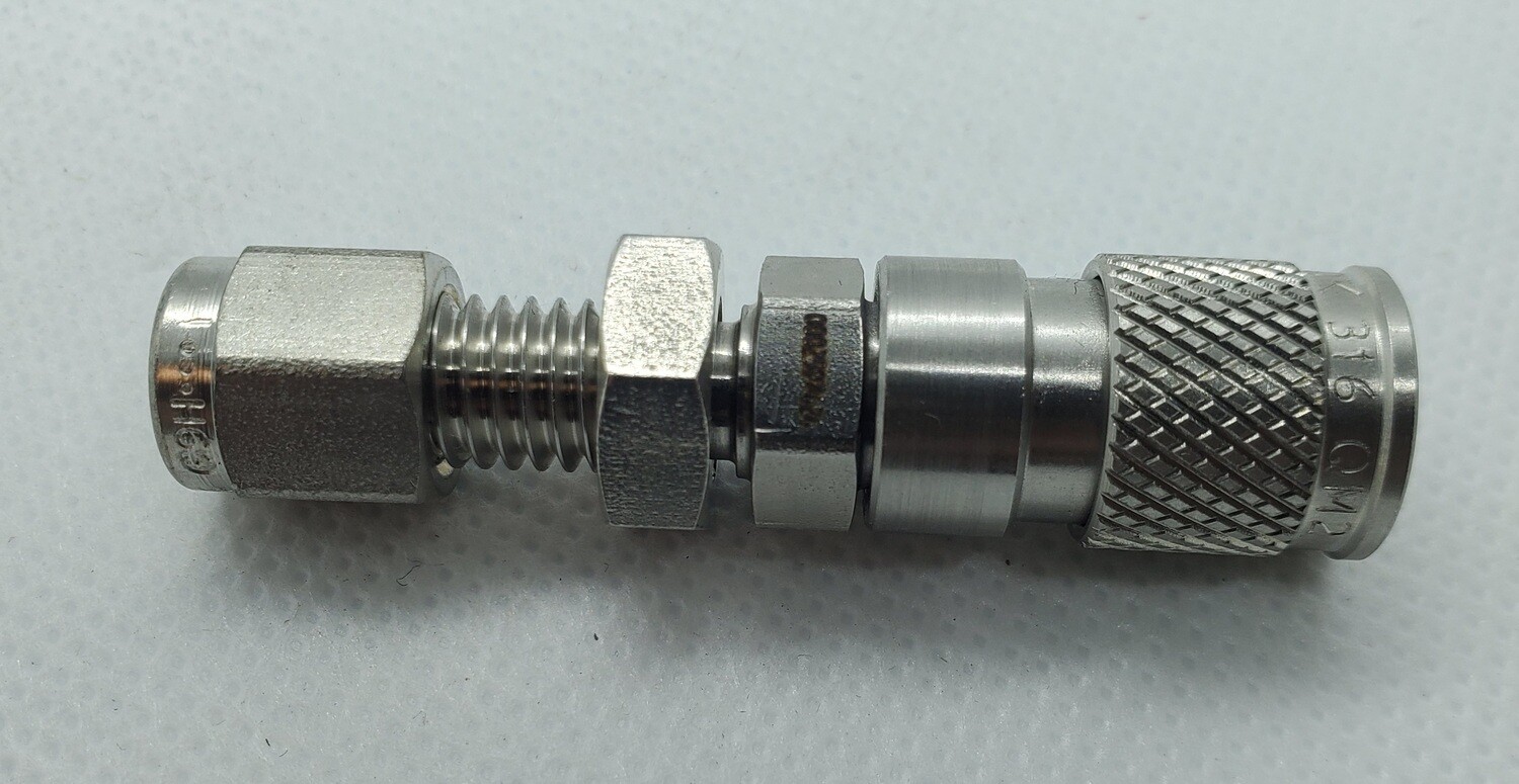 BULKHEAD-TUBE  FITTING, QWIK CONNECT 1/8&quot;