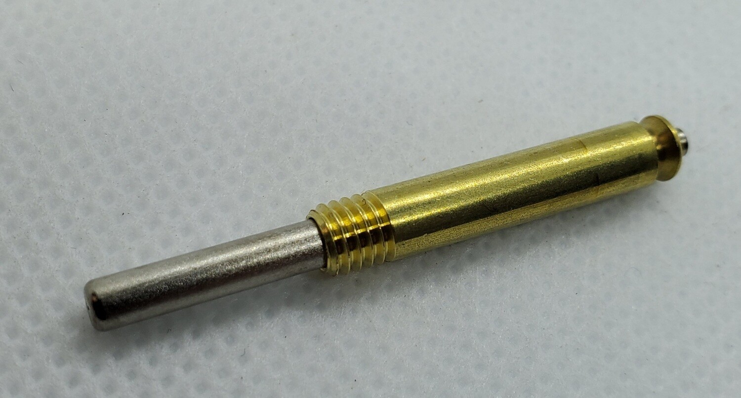 PIN-RETRACTING, BRASS BARREL W/ 10-32 THREADS, 1/8 IN DIA STEEL PIN