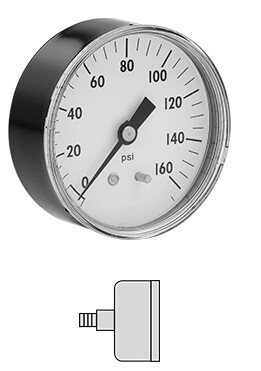 GAUGE-AIR,0-160 1/4&#39;NPT