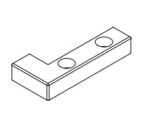 BRACKET, CORNER, LH, .375 X 1.00 X 2.25