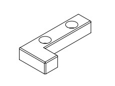 BRACKET, CORNER, RH, .375 X 1.00 X 2.25