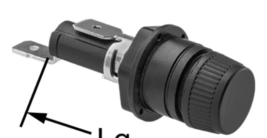 FUSE HOLDER, PANEL MOUNT-20A 250V CERAMIC TUBE