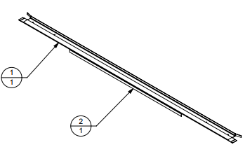 Chain guide weldment Upper 69&quot; ST3010