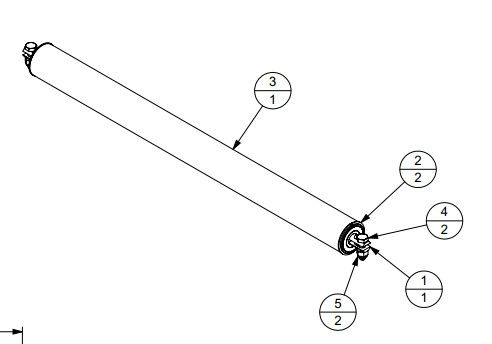 SHAFT, BELT ADJUST ROLLER, 20-1/2 IN