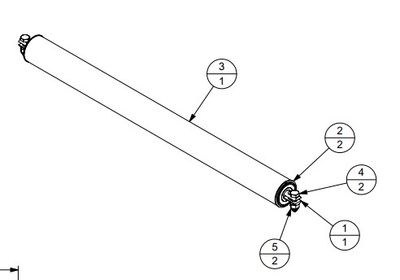 SHAFT, BELT ADJUST ROLLER, 20-1/2 IN