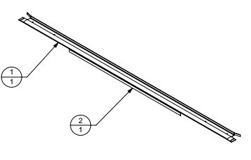 Chain guide weldment Upper 69" ST3010