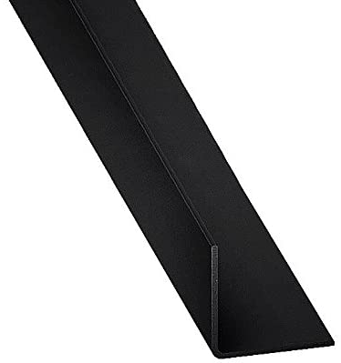 ANGLE- BLACK POLYCARBONATE  1.5" X 1.5" X 6'