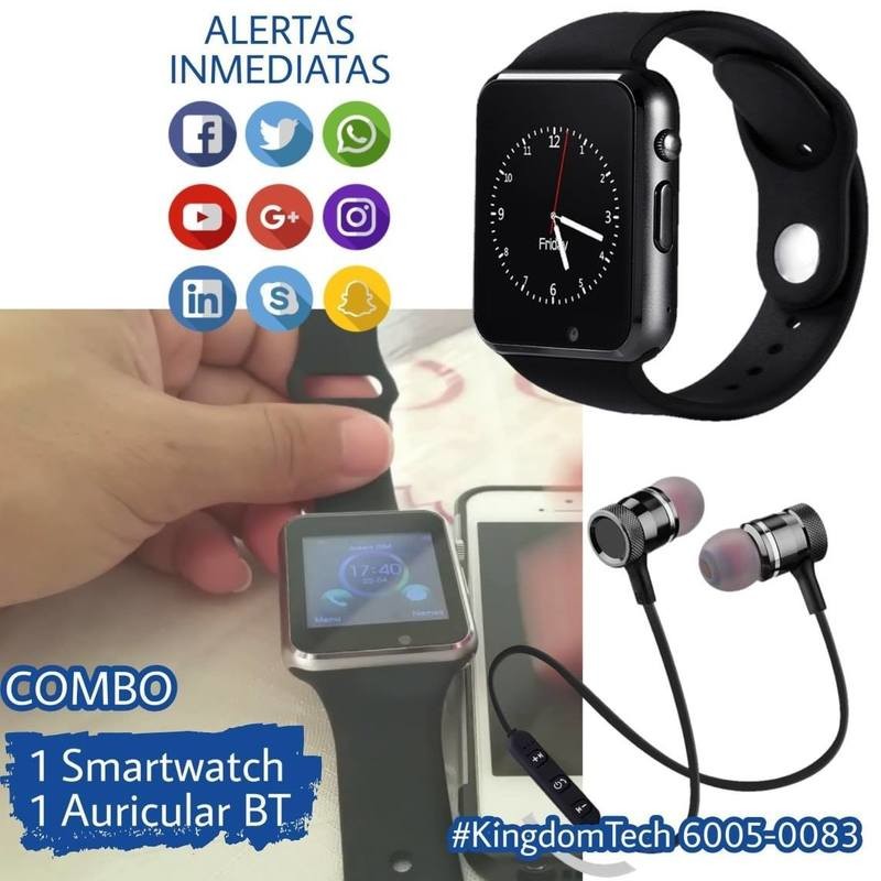 Smartwatch A1 con auricular bluetooth