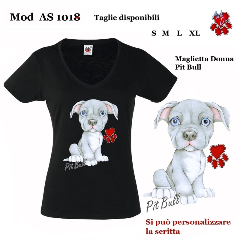 as1018 PIT BULL colori NERO BIANCO GRIGIO
Taglie S  M  L XL