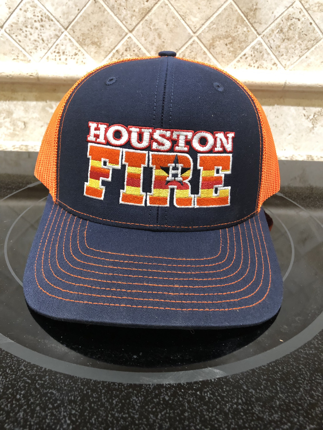 Astros Themed 112 Trucker - Navy &amp; Orange