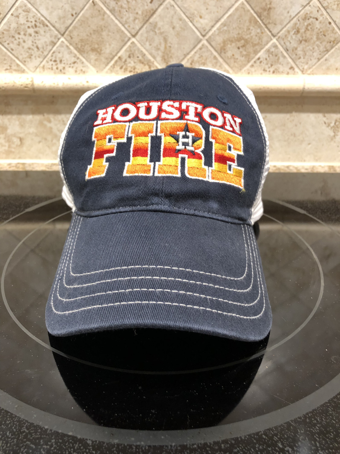 Astros Themed 111 Garment Washed Trucker - Navy &amp; White (7 In Stock)