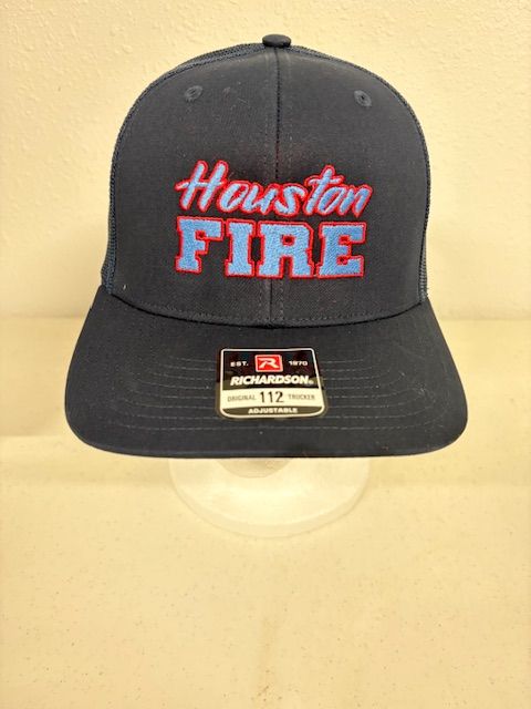 NEW! Houston Fire in &quot;Oiler&quot; Blue/Navy 112 Trucker