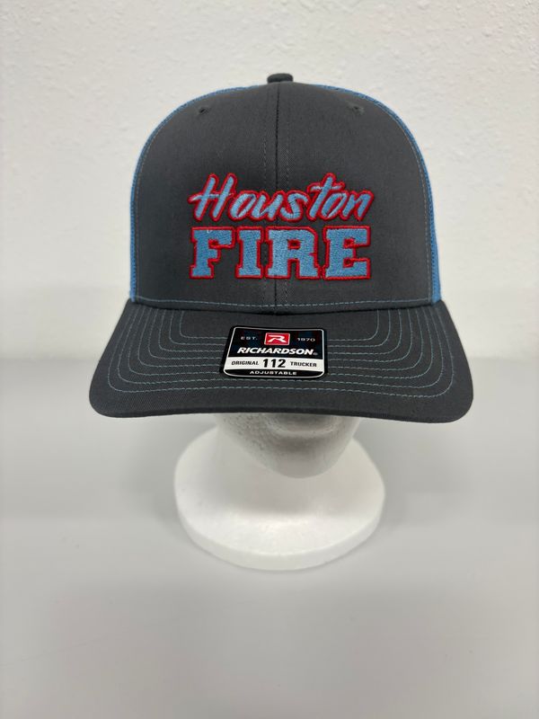 Houston Fire in "Oiler" Blue/Gray 112 Trucker