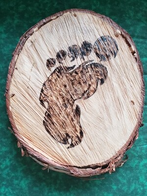 Wood Burned Foot
