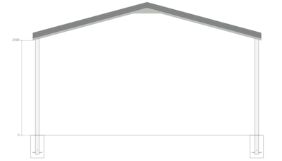 6M X 6M X 2.5M GABLE ROOF CARPORT – REG A TC3