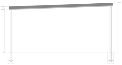 6M X 6M X 2.5M SKILLION ROOF CARPORT – REG A TC3