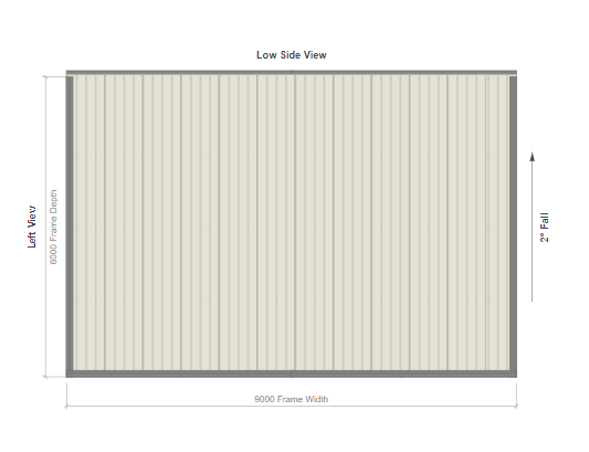 6M X 9M X 2.8M SKILLION ROOF CARPORT REG B TC2.5
