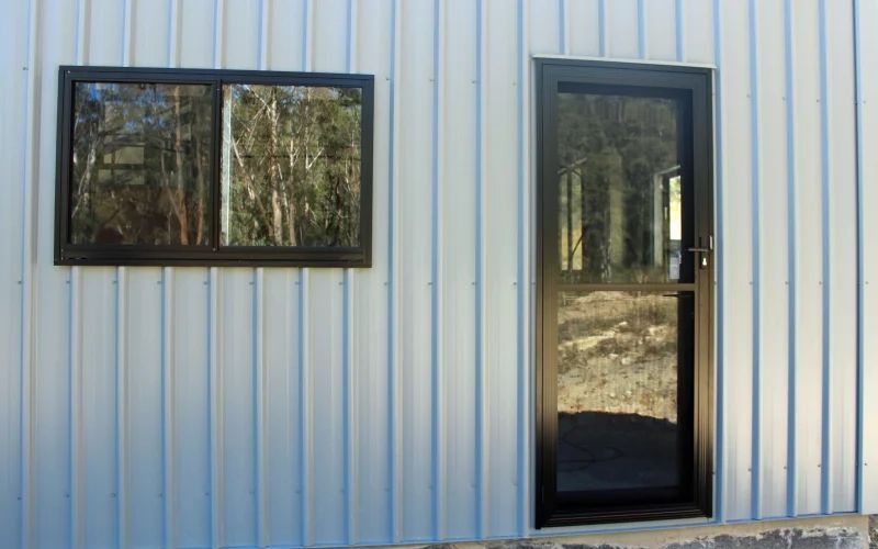 Glass and Aluminium Hinged Doors