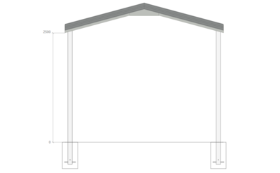 3.6M X 6M X 2.5M GABLE ROOF CARPORT – REG A TC3