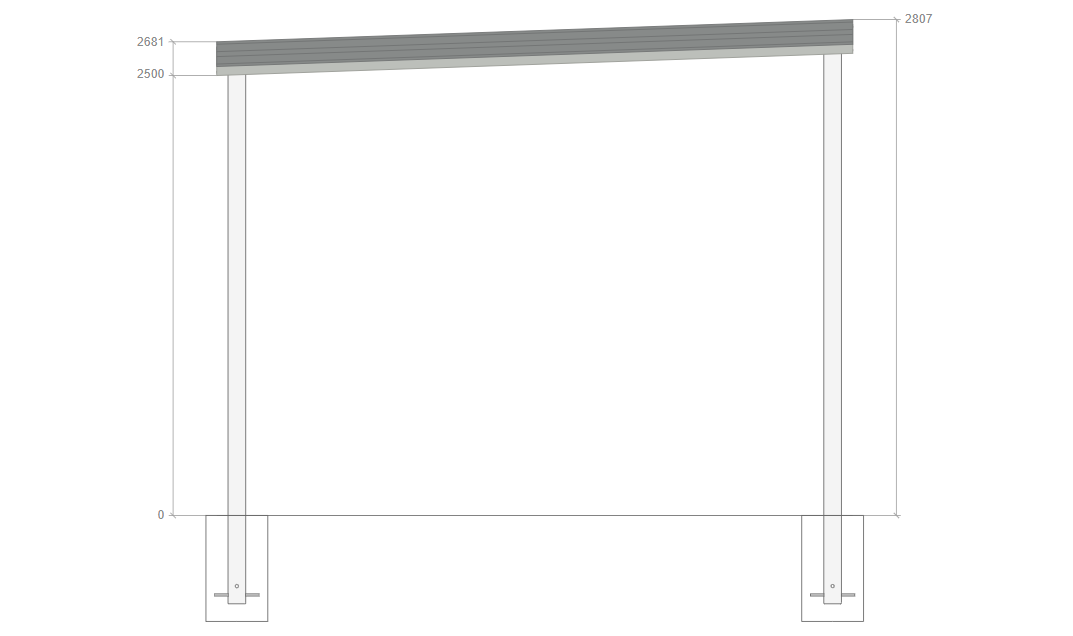 3.6M X 6M X 2.5M SKILLION ROOF CARPORT – REG A TC3 3.6M X 6M X 2.5M SKILLION ROOF CARPORT – REG A TC3