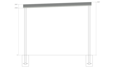 3.6M X 6M X 2.5M SKILLION ROOF CARPORT – REG A TC3 3.6M X 6M X 2.5M SKILLION ROOF CARPORT – REG A TC3
