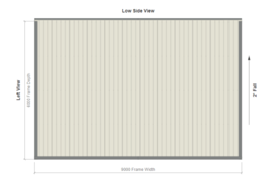 6M X 9M X 2.8M SKILLION ROOF CARPORT – REG A TC3 6M X 9M X 2.8M SKILLION ROOF CARPORT – REG A TC3