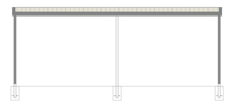 7M X 9M X 3M SKILLION ROOF CARPORT – REG A TC3