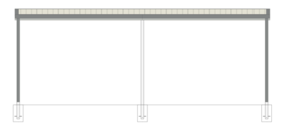 7M X 9M X 3M SKILLION ROOF CARPORT – REG A TC3