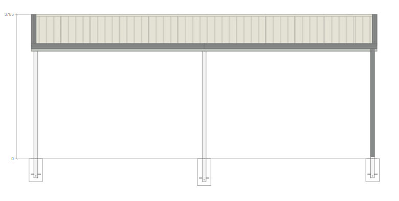 6M X 9M X 2.8M GABLE ROOF CARPORT REG B TC2.5