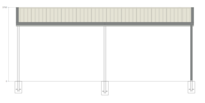 6M X 9M X 2.8M GABLE ROOF CARPORT REG B TC2.5