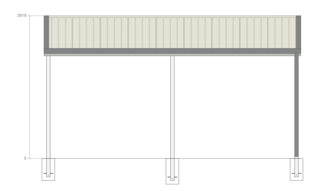 7M X 7M X 2.8M GABLE ROOF CARPORT – REG B TC2.5