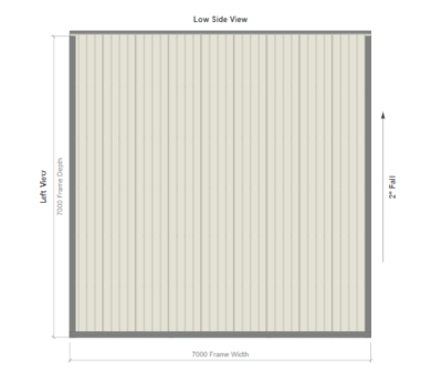 7M X 7M X 2.8M SKILLION ROOF CARPORT REG B TC2.5