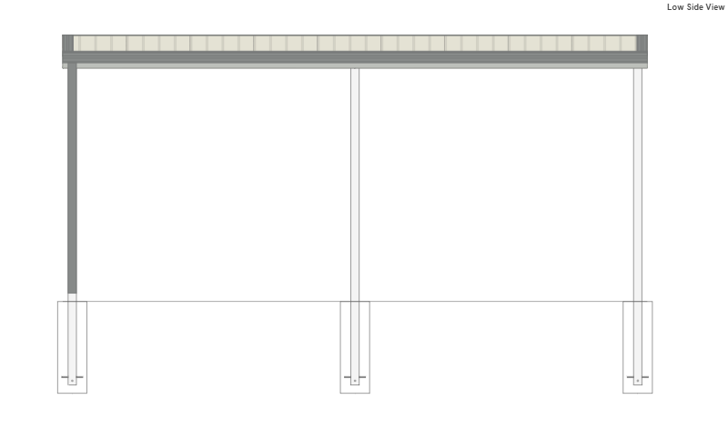 7M X 7M X 2.8M SKILLION ROOF CARPORT REG B TC2.5