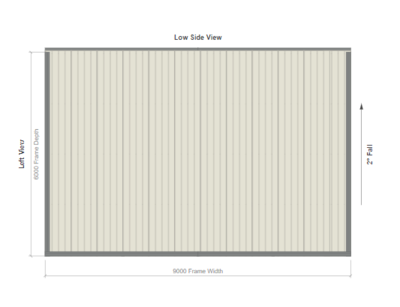 6M X 9M X 2.8M SKILLION ROOF CARPORT REG B TC2.5 6M X 9M X 2.8M SKILLION ROOF CARPORT REG B TC2.5