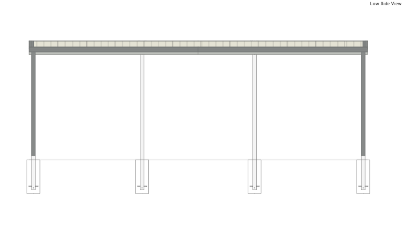 6M X 9M X 2.8M SKILLION ROOF CARPORT REG B TC2.5
