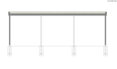 6M X 9M X 2.8M SKILLION ROOF CARPORT REG B TC2.5