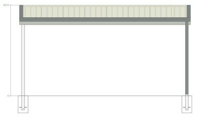3.6M X 6M X 2.5M GABLE ROOF CARPORT – REG C TC2.5
