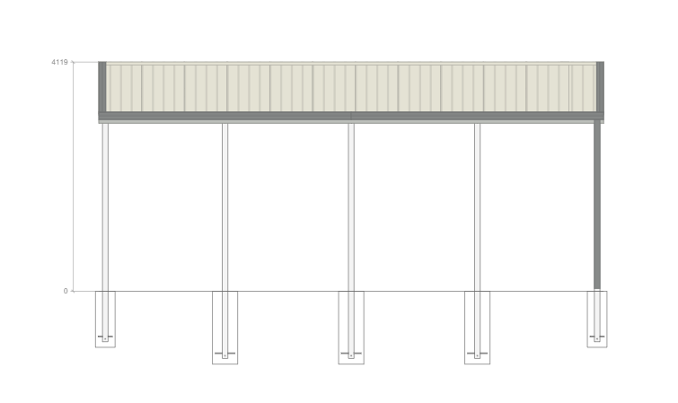 7M X 9M X 3M GABLE ROOF CARPORT – REG C TC2.5