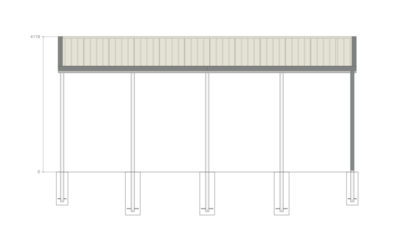 7M X 9M X 3M GABLE ROOF CARPORT – REG C TC2.5