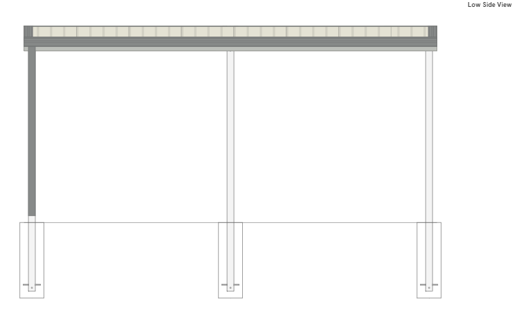 6M X 6M X 2.5M SKILLION ROOF CARPORT – REG C TC2.5